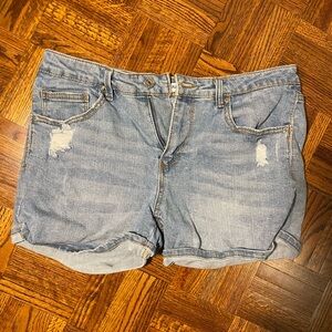 Pull&Bear Light Blue Denim Shorts